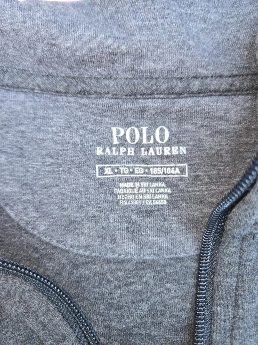 Polo Ralph Lauren Mens Gray 1/4 Zip Tech-Fleece Sweater XL